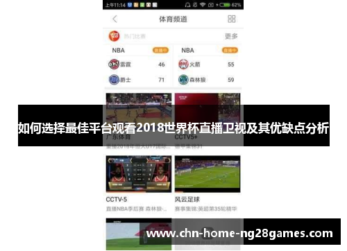 如何选择最佳平台观看2018世界杯直播卫视及其优缺点分析